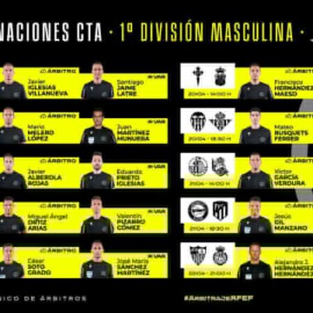 Designaciones Arbitrales para la Jornada 37 de la Serie B