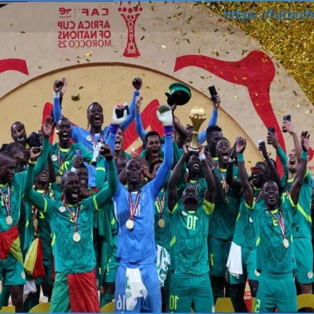 Senegal organiza ceremonia de dos horas con el trofeo de la Copa África, pese a su revocación