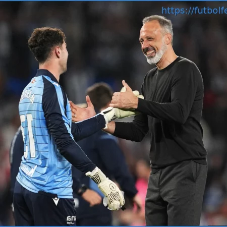 Pellegrino Matarazzo y la Real Sociedad celebran el pase a la final de la Copa del Rey