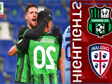 Sassuolo vs. Cagliari: Esposito marca el 0-1 en el minuto 30
