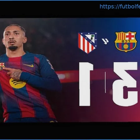 Atlético de Madrid vs. Barcelona: Expulsión de González por doble amarilla en el minuto 45+3