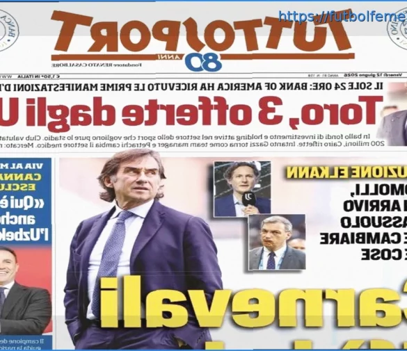 Carnevali Renueva la Juventus: El Toro Recibe 3 Ofertas de EE.UU.